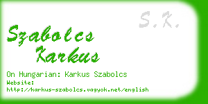 szabolcs karkus business card